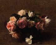 Henri Fantin-Latour Fleurs roses, sin fecha USA oil painting artist